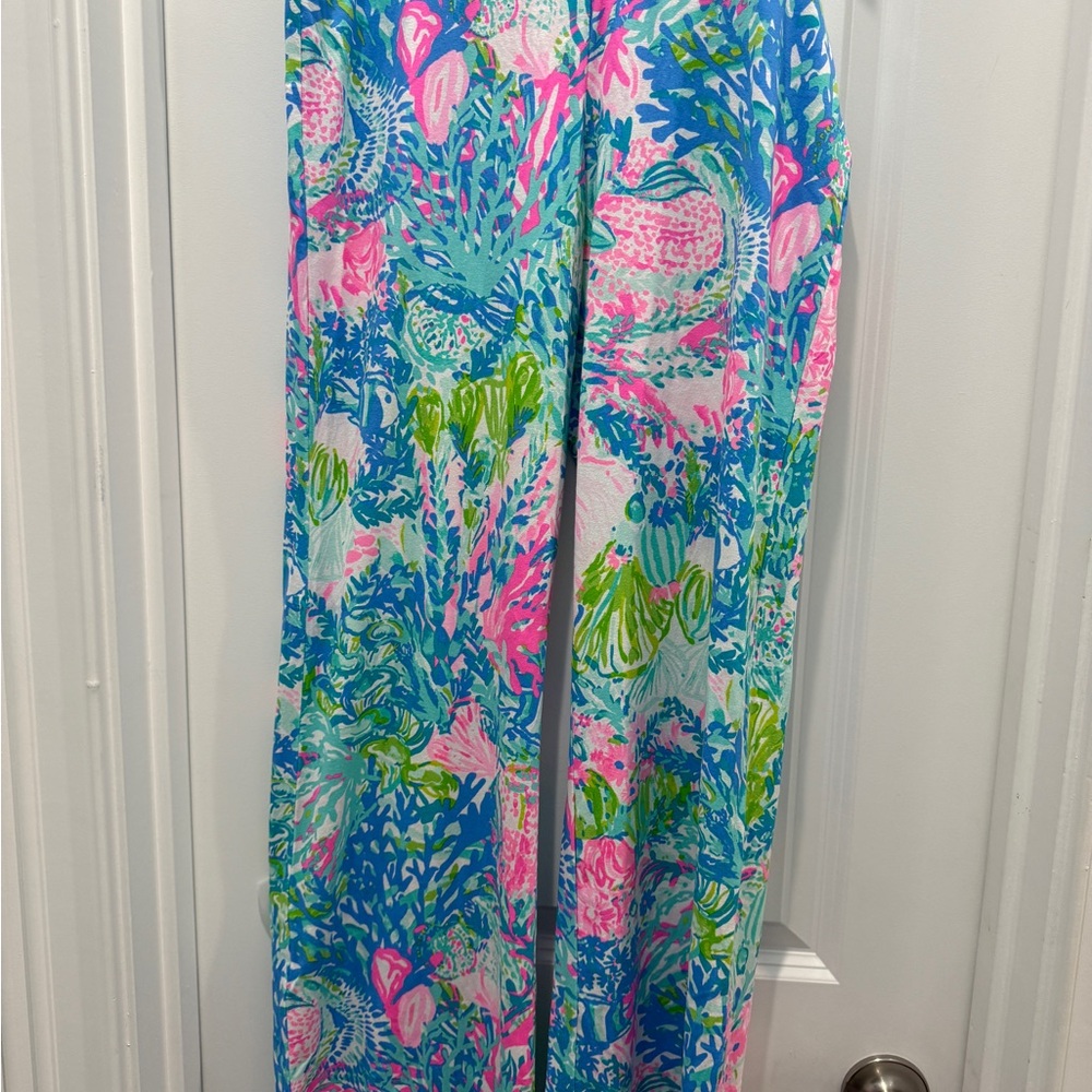 Lilly Pulitzer Georgia May Palazzo Pants Fished My Wish Print  Medium